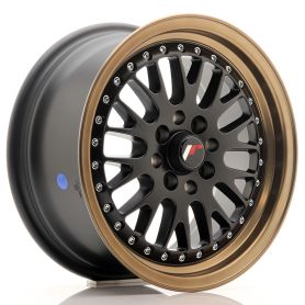 Felga JR Wheels JR10 15x7 ET30 4x100/108 Matt Black w/Bronze Lip