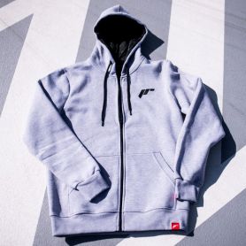 Felga JR Unisex Zip Hoodie Logo Light Grey Size XS