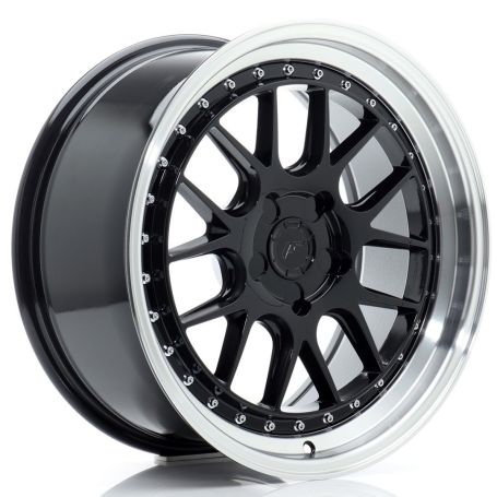 Felga JR Wheels JR40 18x8,5 ET15-35 5H BLANK Glossy Black w/Machined Lip