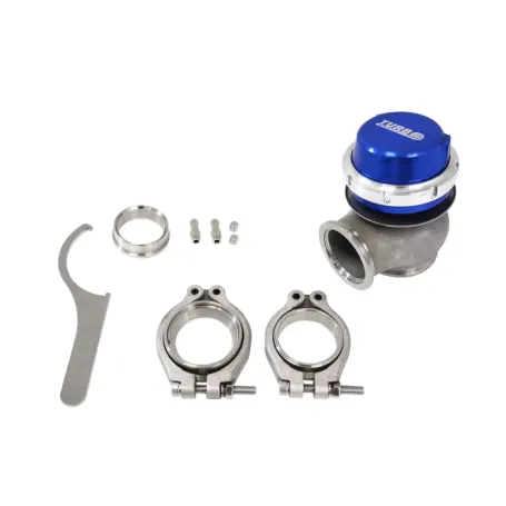 Wastegate zewnętrzny TurboWorks 40mm 0.5 Bar V-Band Niebieski